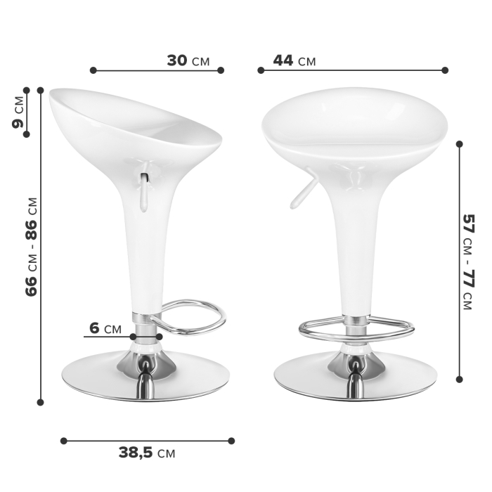 Характеристики Комплект барных стульев Ergozen Tulip 2 шт